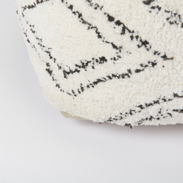 Mercana Tapir Handwoven Argyle Pattern Square Pouf - Stylish Accent for Modern, Boho, or Global Interiors 67586