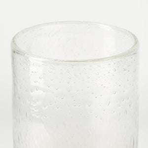 Mercana Adriatic I Sculptural Glass Vase with Brushed Gold Metal Accent for Modern Elegance in Any Room Gold Glass | 11H 67946