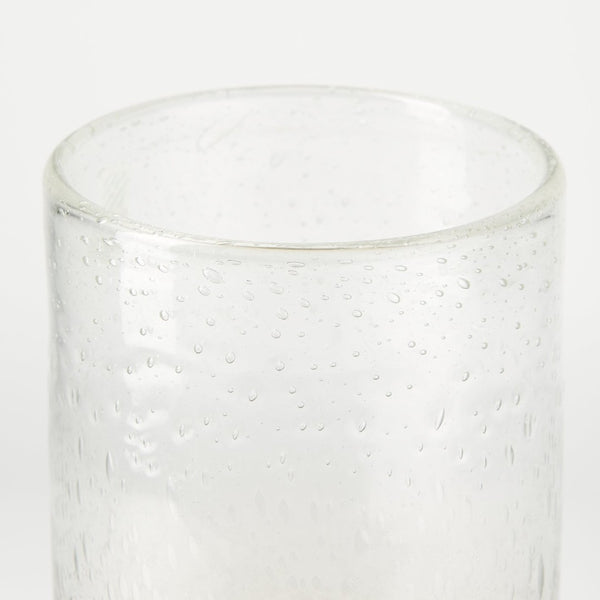 Mercana Adriatic I Sculptural Glass Vase with Brushed Gold Metal Accent for Modern Elegance in Any Room Gold Glass | 11H 67946