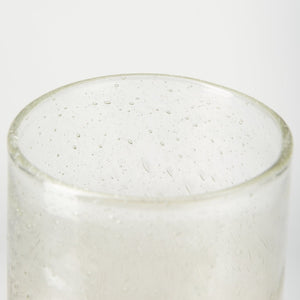 Mercana Adriatic I Sculptural Glass Vase with Brushed Gold Metal Accent for Modern Elegance in Any Room Gold Glass | 13H 67947