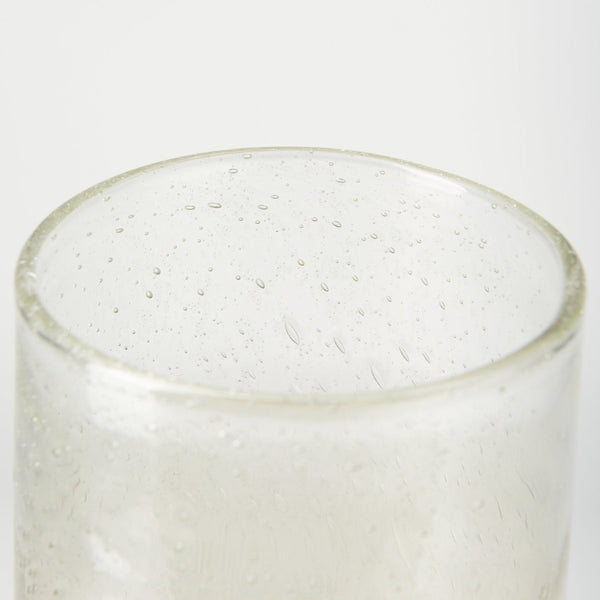 Mercana Adriatic I Sculptural Glass Vase with Brushed Gold Metal Accent for Modern Elegance in Any Room Gold Glass | 13H 67947