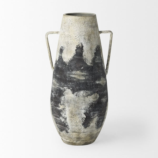 Mercana Boscia Striking Double Ear Floor Vase - Rustic Ceramic Accent for Modern and Farmhouse Interiors 28.9H | Tall 70082