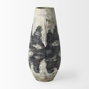 Mercana Boscia Striking Double Ear Floor Vase - Rustic Ceramic Accent for Modern and Farmhouse Interiors 28.9H | Tall 70082