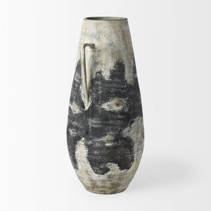 Mercana Boscia Striking Double Ear Floor Vase - Rustic Ceramic Accent for Modern and Farmhouse Interiors 28.9H | Tall 70082