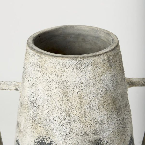 Mercana Boscia Striking Double Ear Floor Vase - Rustic Ceramic Accent for Modern and Farmhouse Interiors 28.9H | Tall 70082