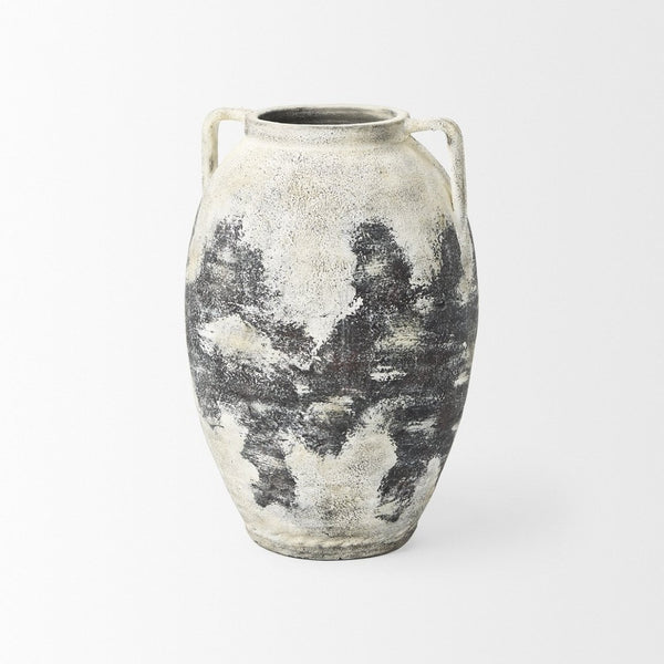 Mercana Boscia Striking Double Ear Floor Vase - Rustic Ceramic Accent for Modern and Farmhouse Interiors 22.0H | Stout 70083