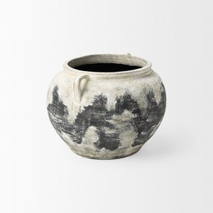 Mercana Boscia Striking Double Ear Floor Vase - Rustic Ceramic Accent for Modern and Farmhouse Interiors 15.0H | Short 70084