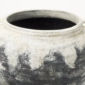 Mercana Boscia Striking Double Ear Floor Vase - Rustic Ceramic Accent for Modern and Farmhouse Interiors 15.0H | Short 70084