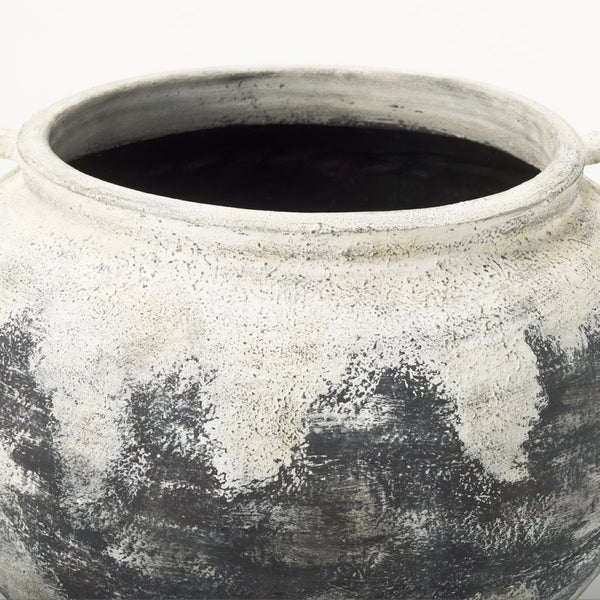 Mercana Boscia Striking Double Ear Floor Vase - Rustic Ceramic Accent for Modern and Farmhouse Interiors 15.0H | Short 70084