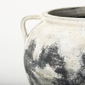 Mercana Boscia Striking Double Ear Floor Vase - Rustic Ceramic Accent for Modern and Farmhouse Interiors 15.0H | Short 70084