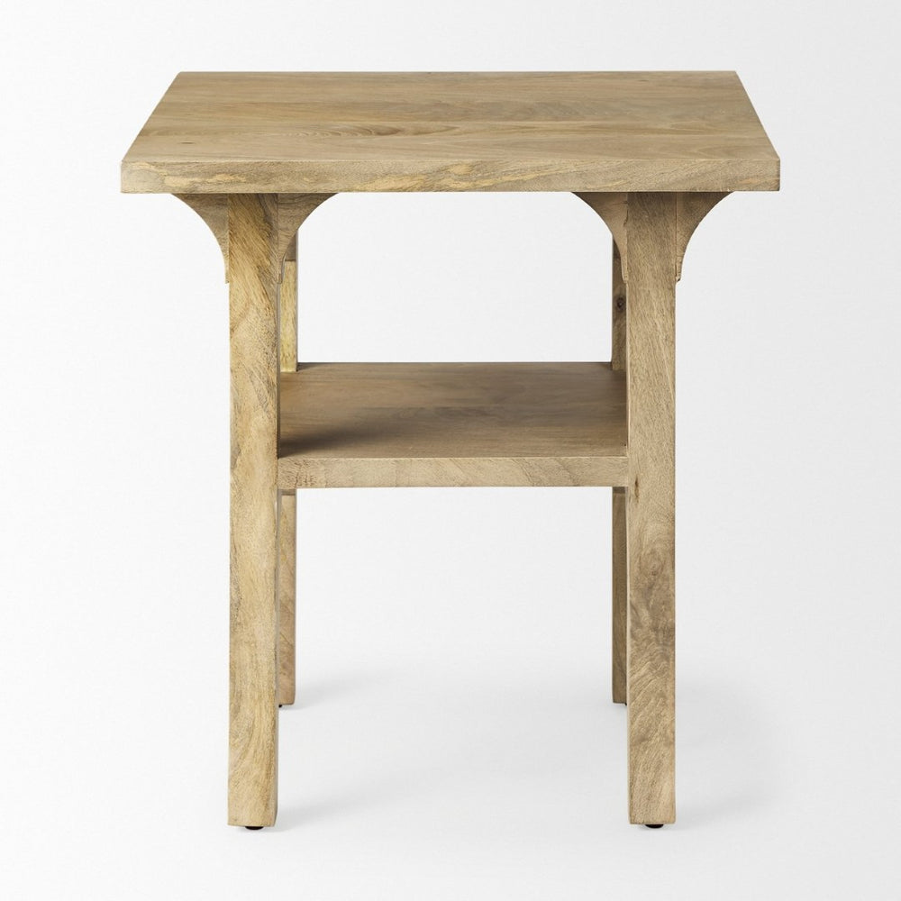 Mercana Candace Elegant Solid Wood Accent Table with Arched Supports for Stylish Entryway or Living Room 70105