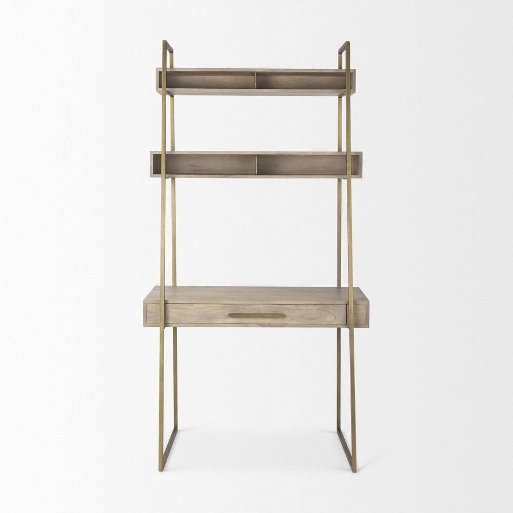 Mercana Cordell Contemporary Office Desk with A-Frame Design, Ample Storage, and Sturdy Construction for Home 69738