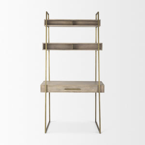 Mercana Cordell Contemporary Office Desk with A-Frame Design, Ample Storage, and Sturdy Construction for Home 69738