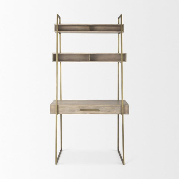 Mercana Cordell Contemporary Office Desk with A-Frame Design, Ample Storage, and Sturdy Construction for Home 69738