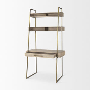 Mercana Cordell Contemporary Office Desk with A-Frame Design, Ample Storage, and Sturdy Construction for Home 69738