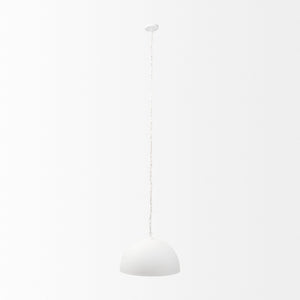 Mercana Juniper Pendant Light - Modern Matte Dome with Gold Interior for Stunning Ambient Home Illumination White | 24" Round 70102