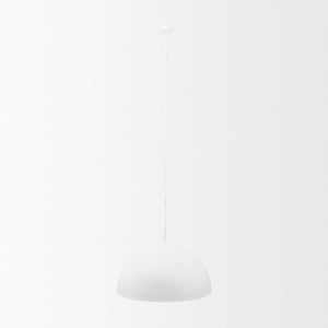 Mercana Juniper Pendant Light - Modern Matte Dome with Gold Interior for Stunning Ambient Home Illumination White | 36" Round 70103