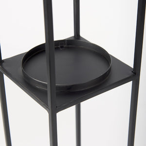 Mercana Cindy Modern Rectangular Hurricane Glass Pillar Candle Holders for Elegant Home Decor Display 69849