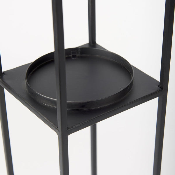 Mercana Cindy Modern Rectangular Hurricane Glass Pillar Candle Holders for Elegant Home Decor Display 69849