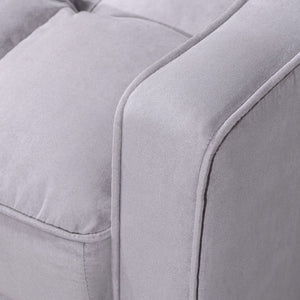 English Elm 1 Suede Futon Sofa Bed with Adjustable Backrest Usb Port and Swivel Phone Stand W3739P434532