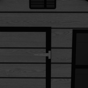 English Elm Campcraft Resin Storage Shed 6x6 Ft Polypropylene Waterproof Outdoor Wood Grain W1598S00029