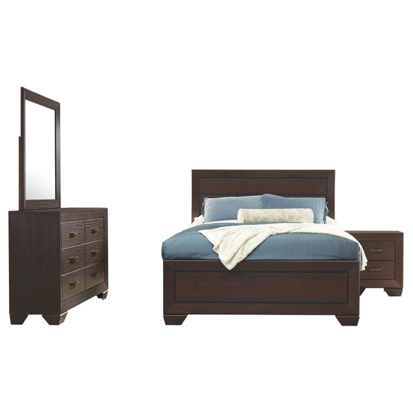 English Elm Oatfield Dark Cocoa 4-Piece California King Bedroom Set - Stylish Design, Durable & Functional Charm B062S00912