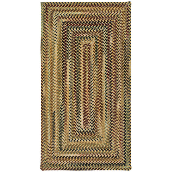 Capel Rugs Gramercy Luxurious Wool Braid Rug - Hypo-allergenic, Classic Style, Rich Color Palette For Any Space Gold, Tan 95% Wool,5% Other Fibers 0070qs00270048100