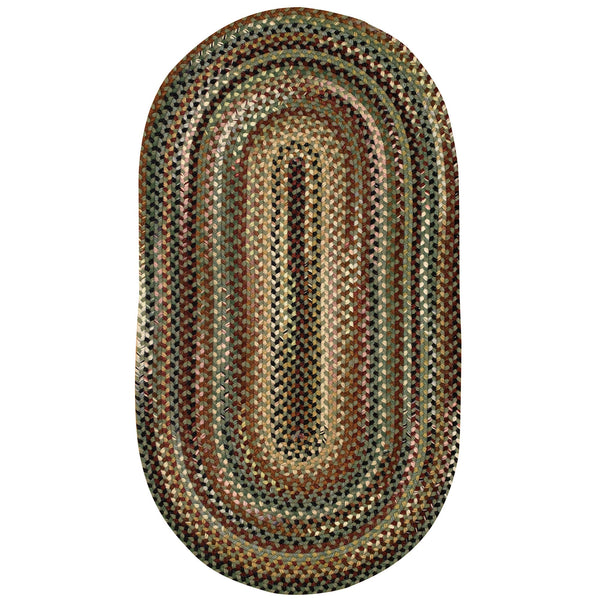 Capel Rugs Gramercy Luxurious Wool Braid Rug - Hypo-allergenic, Classic Style, Rich Color Palette For Any Space Sage, Brown 95% Wool,5% Other Fibers 0070vs00360060200