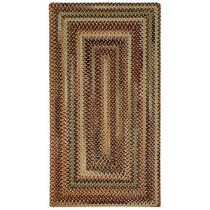 Capel Rugs Gramercy Luxurious Wool Braid Rug - Hypo-allergenic, Classic Style, Rich Color Palette For Any Space Tan, Green 95% Wool,5% Other Fibers 0070qs00360036700