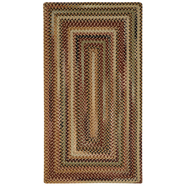 Capel Rugs Gramercy Luxurious Wool Braid Rug - Hypo-allergenic, Classic Style, Rich Color Palette For Any Space Tan, Green 95% Wool,5% Other Fibers 0070qs00360036700