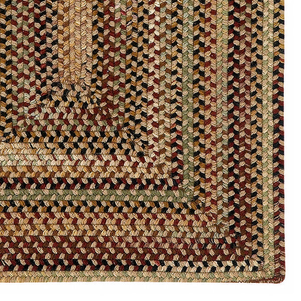 Capel Rugs Gramercy Luxurious Wool Braid Rug - Hypo-allergenic, Classic Style, Rich Color Palette For Any Space Tan, Green 95% Wool,5% Other Fibers 0070qs00360036700