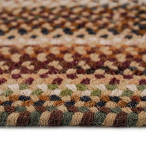 Capel Rugs Gramercy Luxurious Wool Braid Rug - Hypo-allergenic, Classic Style, Rich Color Palette For Any Space Tan, Green 95% Wool,5% Other Fibers 0070qs00360036700