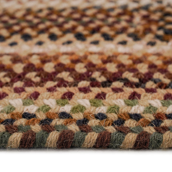 Capel Rugs Gramercy Luxurious Wool Braid Rug - Hypo-allergenic, Classic Style, Rich Color Palette For Any Space Tan, Green 95% Wool,5% Other Fibers 0070qs00360036700