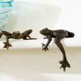 2-Piece Iron Frogs Sculpture Old World 00701 Cyan Design