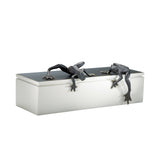 2-Piece Iron Frogs Sculpture Old World 00701 Cyan Design