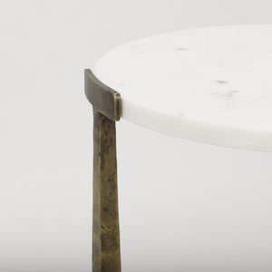 Mercana Atticus Nesting Accent Tables for Modern Glam Spaces – Elegant Marble & Gold Design for Versatility 69730