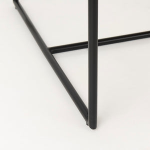 Mercana Stamford Modern Upholstered Dining Chair with Wood Back and Sleek Metal Frame for Comfort & Style Beige Fabric | Black Metal | Armed 69970