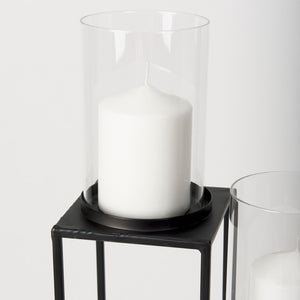Mercana Cindy 4-Tier Floor Lantern with Hurricane Glass for Stunning Candle Display and Elegant Ambiance 70043