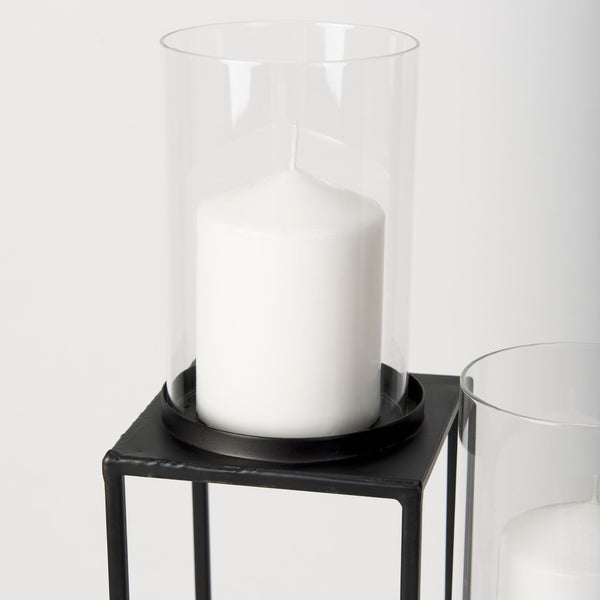 Mercana Cindy 4-Tier Floor Lantern with Hurricane Glass for Stunning Candle Display and Elegant Ambiance 70043