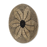 Mekhi 24.0L x 24.0W x 3.5 Light Brown Seagrass W/Black String Round Wall Hanging Plate