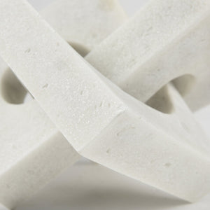 Mercana Linx Elegant Granite-Look Resin Sculpture for Stylish Home Decor and Tactile Visual Interest White Granite Resin | Large 70174