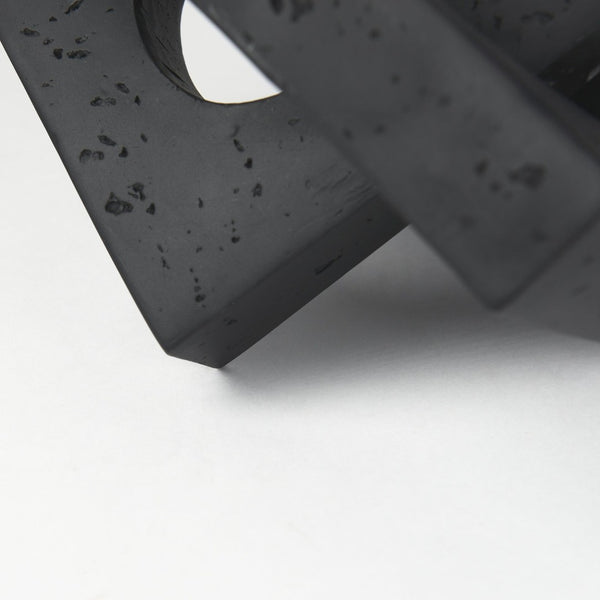 Mercana Linx Decorative Sculpture - Modern Abstract Object to Elevate Your Home Decor with Sophisticated Style Matte Black Resin | Small 70175