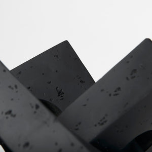 Mercana Linx Decorative Sculpture - Modern Abstract Object to Elevate Your Home Decor with Sophisticated Style Matte Black Resin | Large 70176