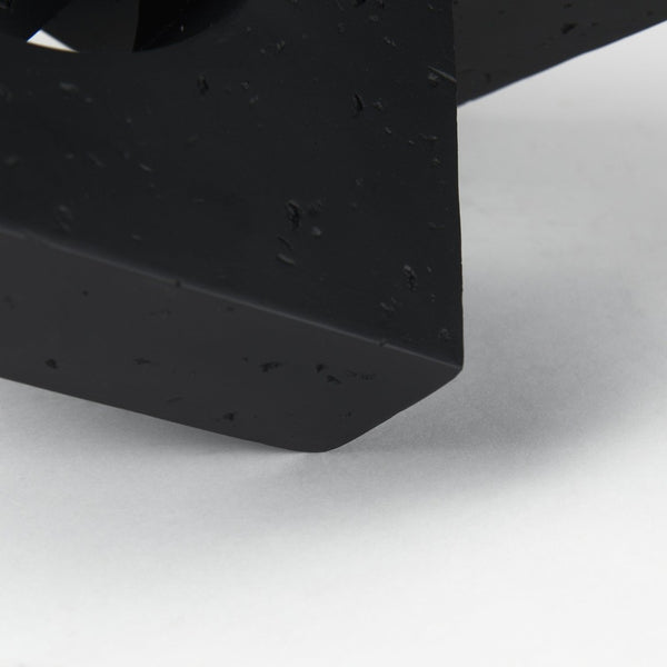 Mercana Linx Decorative Sculpture - Modern Abstract Object to Elevate Your Home Decor with Sophisticated Style Matte Black Resin | Large 70176