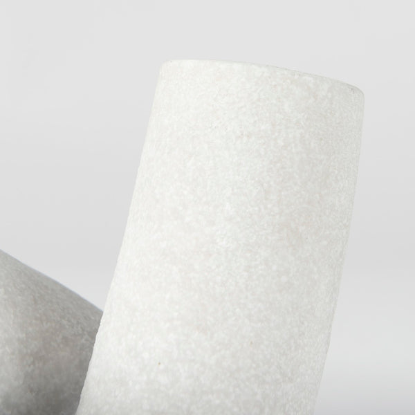 Mercana Otto Knot Sculpture in Cream Granite Resin - Elegant Decorative Object for Modern Home Décor White Granite Resin | Small 70177