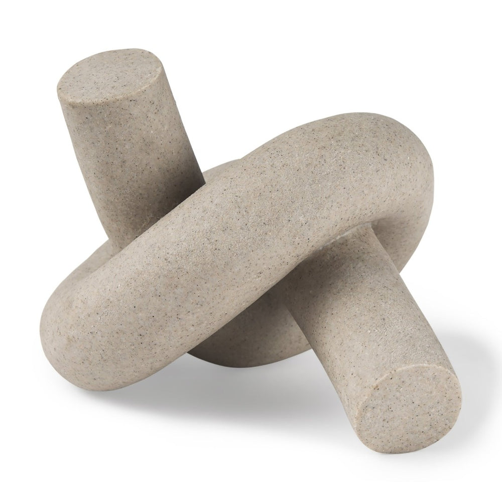 Mercana Otto Modern Knot Sculpture - Stylish Decorative Object for Contemporary Home Decor and Staging Sandstone Resin | Large 70180