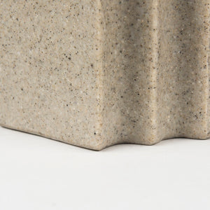 Mercana Empire Granite Resin Arc Book Ends – Elegant Support for Books & Décor in Any Style, 14.6" Long Sandstone Resin | Set of 2 70182