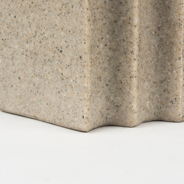 Mercana Empire Granite Resin Arc Book Ends – Elegant Support for Books & Décor in Any Style, 14.6" Long Sandstone Resin | Set of 2 70182