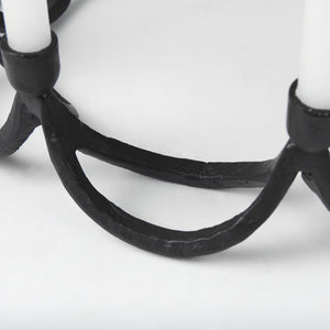 Mercana Seraph Round Candle Holder - Sculptural Iron Design for Elegant Ambiance and Stunning Table Décor 70185