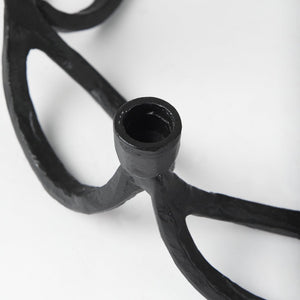 Mercana Seraph Round Candle Holder - Sculptural Iron Design for Elegant Ambiance and Stunning Table Décor 70185